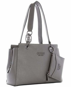 silver guess purse