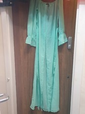 Ladies Long Boohoo off The Shoulder Beachware Chiffon Dress Size M Front Split