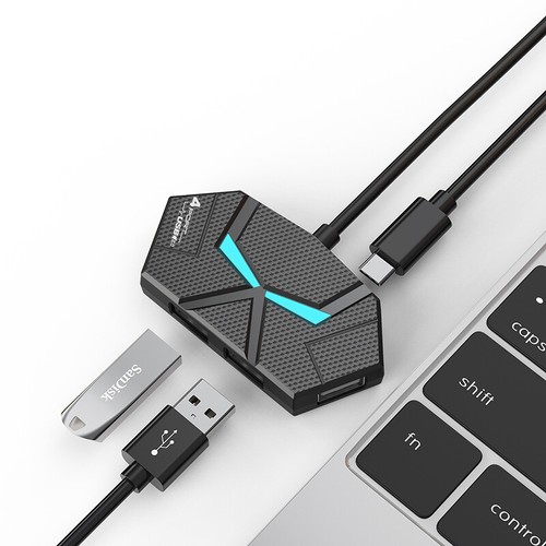 USB 2.0 HUB 4/7Ports Multi High Speed USB Splitter Adapter Dock Station Expander