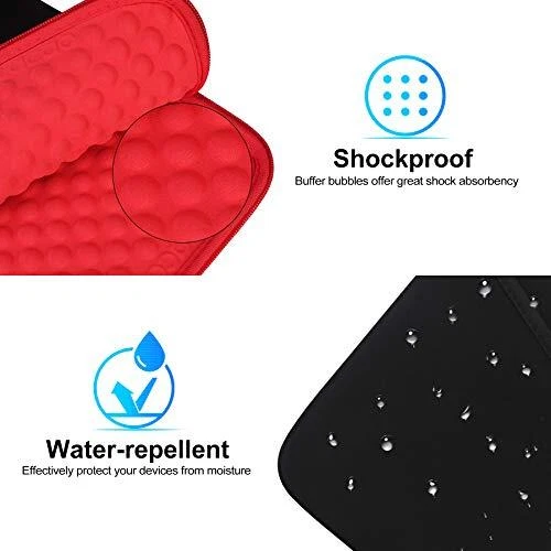  Capa iPad Mini, Capa iPad Mini 7, Capa Tablet À Prova de Choque Preta/Vermelha - Imagem 4 de 4