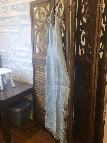 Abito Midi Vintage Donna Morgan taglia 12 Halter Ricamato - Foto 13 di 13