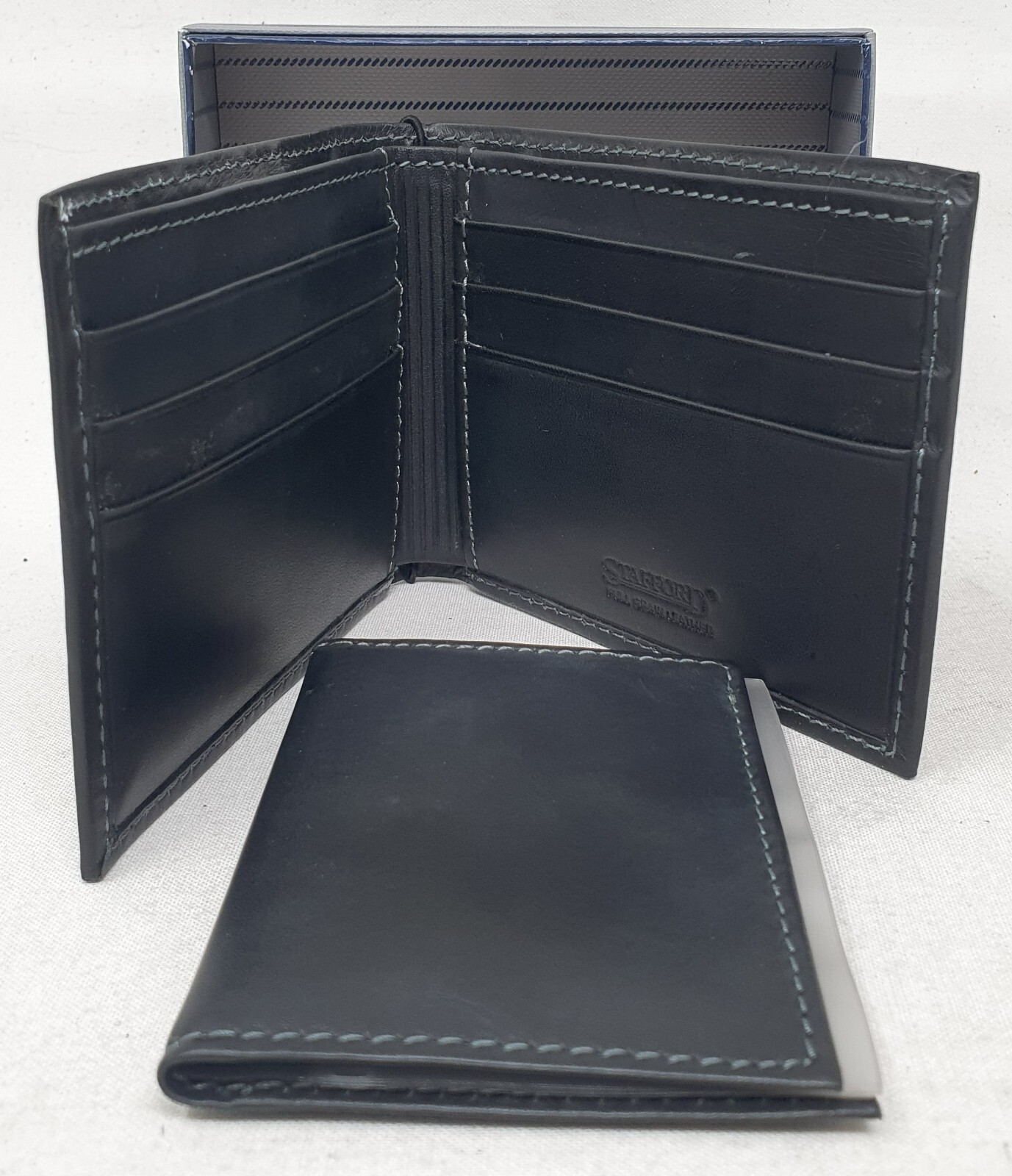 Stafford Essentials JP51819 Genuine Leather Passcare Wallet Bifold Black