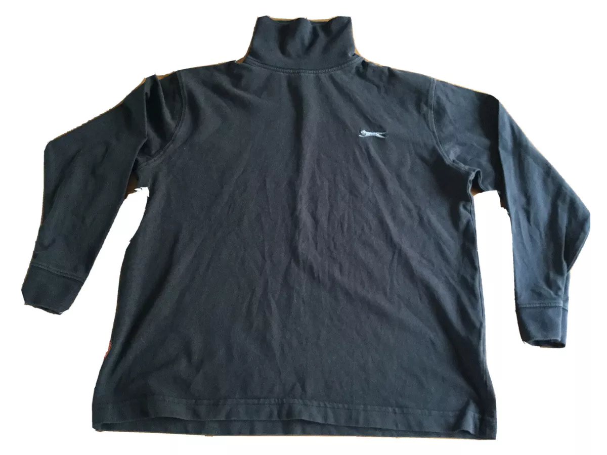 Boys SLAZENGER Roll Neck Top Age 9 10 Years Long Sleeve Black 8180