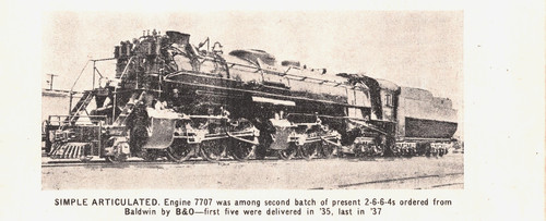 Baltimore & Ohio Baldwin Mountain 4-8-2 #5651 Steam Locomotive 1953 Mag Excerpt