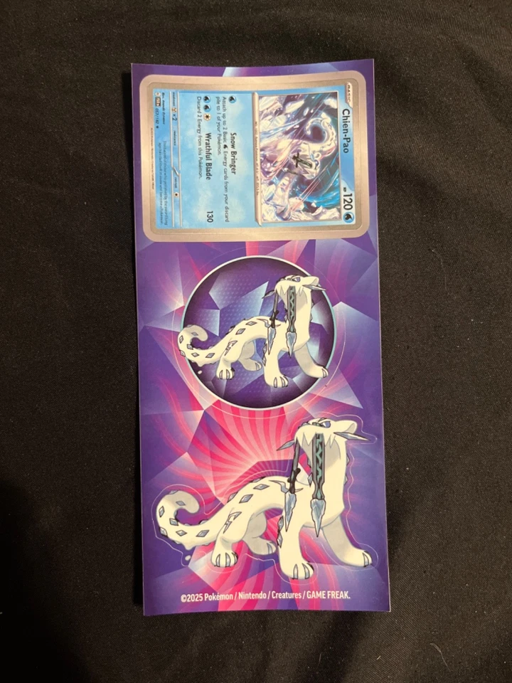 SEALED POKEMON PROMO:  CHIEN-PAO 057/182 COSMOS HOLO WITH STICKERS  - Image 4 of 4