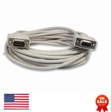 Serial Cable 25 FT DB9 9 Pin RS232 Male to Female Extension Straight Through