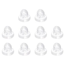50Set Earring Backs Silicone Soft Earring Backs for Studs Clear 6mm