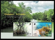 FR5127 - 2021 Singapour commune (émission conjointe) Sri Lanka feuillet