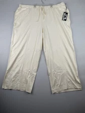 Future Collective Cream Wide Leg Pants W/ Elastic Waist & Pockets Size 3XL