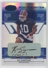 2006 Leaf Certified Materials Mirror Blue Signatures 63/100 Ko Simpson Auto 2u3