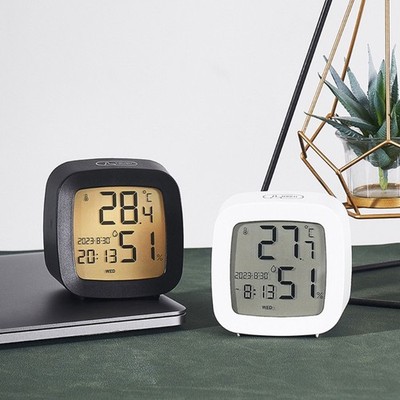Mini Clock with Temperature and Humidity Display Great for Home and Study