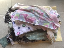 Fabric Scraps & Snippets For Slow Stitching Collage Textile Art Sewing Craft