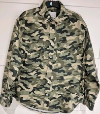 Riverisland Camo Jacket Chore Utility Uk Large Khaki Green Men's Winter Layering