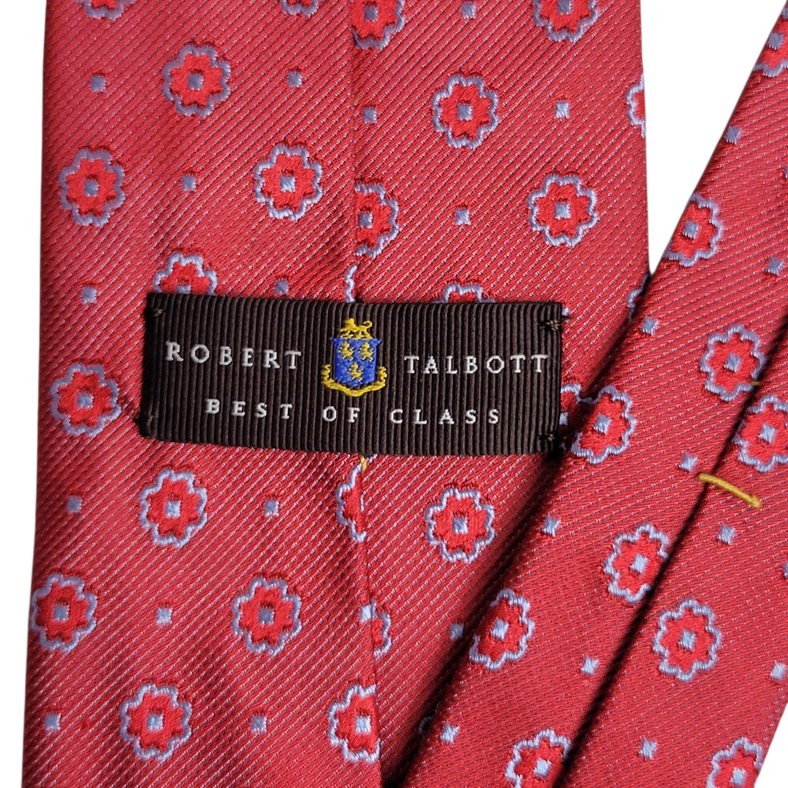 Robert Talbott BoC Red with Blue/Silver Geometric… - image 7