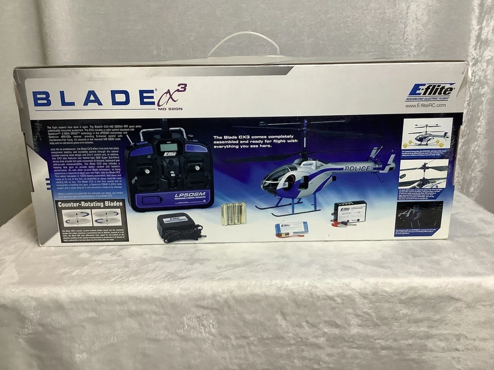 Blade CX3 MD 520N Bind-N-Fly Electric Coaxial Police RTF Helicopter FOR PARTS - Image 4 of 4