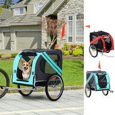 Pet Bicycle Trailer Dog Cat Bike Carrier Water Resistant W/ Hitch Coupler