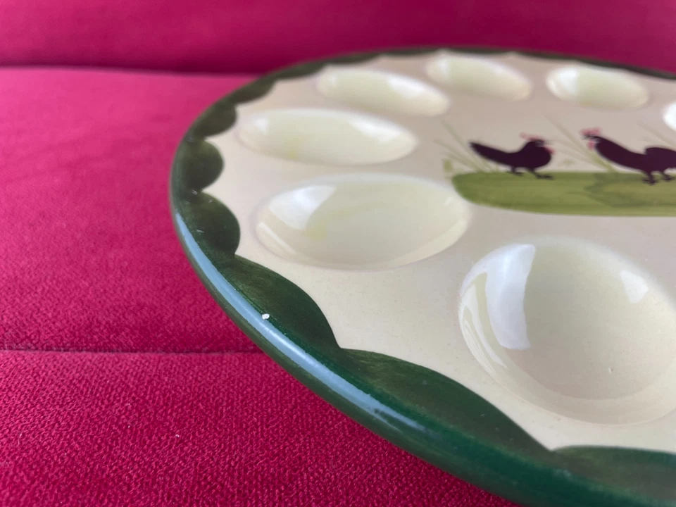 Zeller Keramik - Hahn und Henne - Eierteller 24,5 cm - Bild 2 von 3