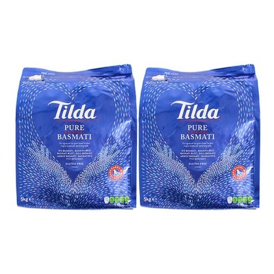 10kg (2x5kg) Tilda Basmatireis Langkorn Basmati Reis Pure Basmati Rice