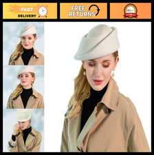 Elegant Vintage Wool Felt Top Hats for Women - Winter Beret Fedora for Weddings
