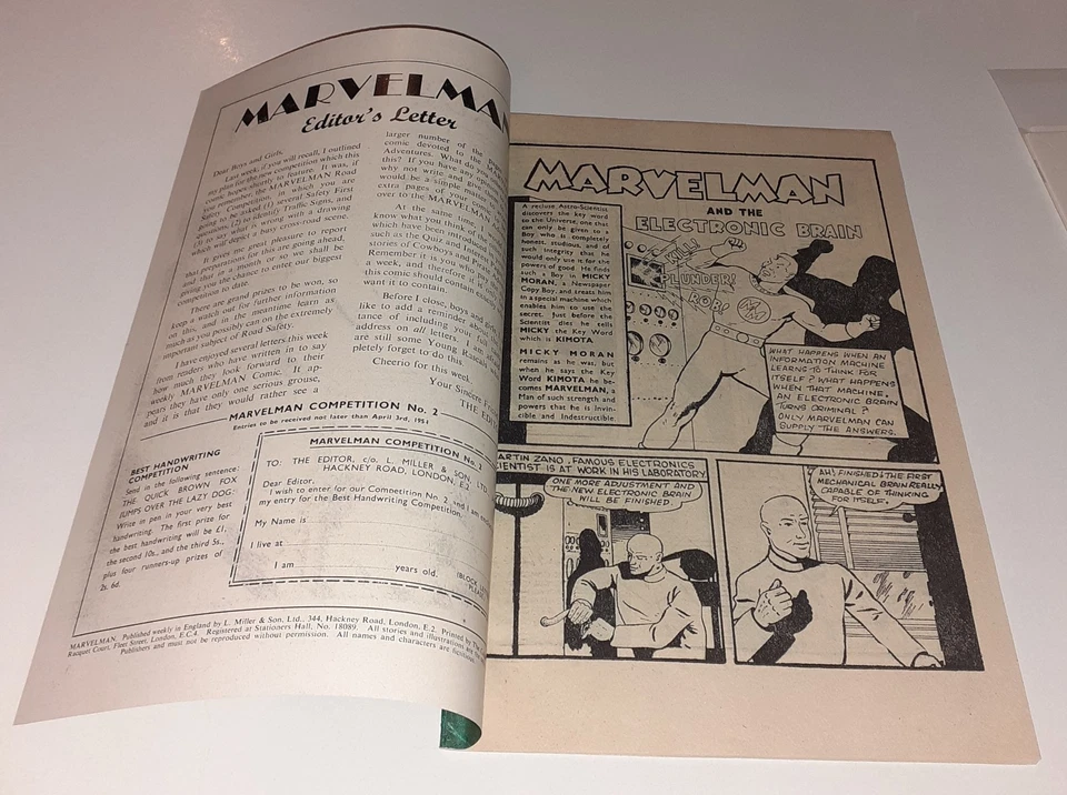 MARVELMAN no.29 (no.5) L Miller UK 1954 rare MICK ANGLO Miracleman Alan Moore - Image 2 of 4