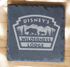 Disney's Wilderness Lodge Coasters Set of 4 Slate/Stone Coasters