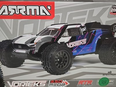 Arrma 3205T1 1/10 VORTEKS 2WD RTR Brushed Stadium Truck Blue NIB