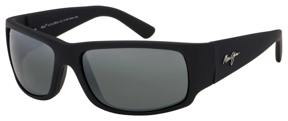 Óculos de sol Maui Jim unissex Copa do Mundo 64mm preto fosco borracha polarizada 266-02MR