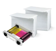 2 x EVOLIS Primacy R6F003AAA Color YMCKOK Ribbon, 200 ID Card Prints Per Roll