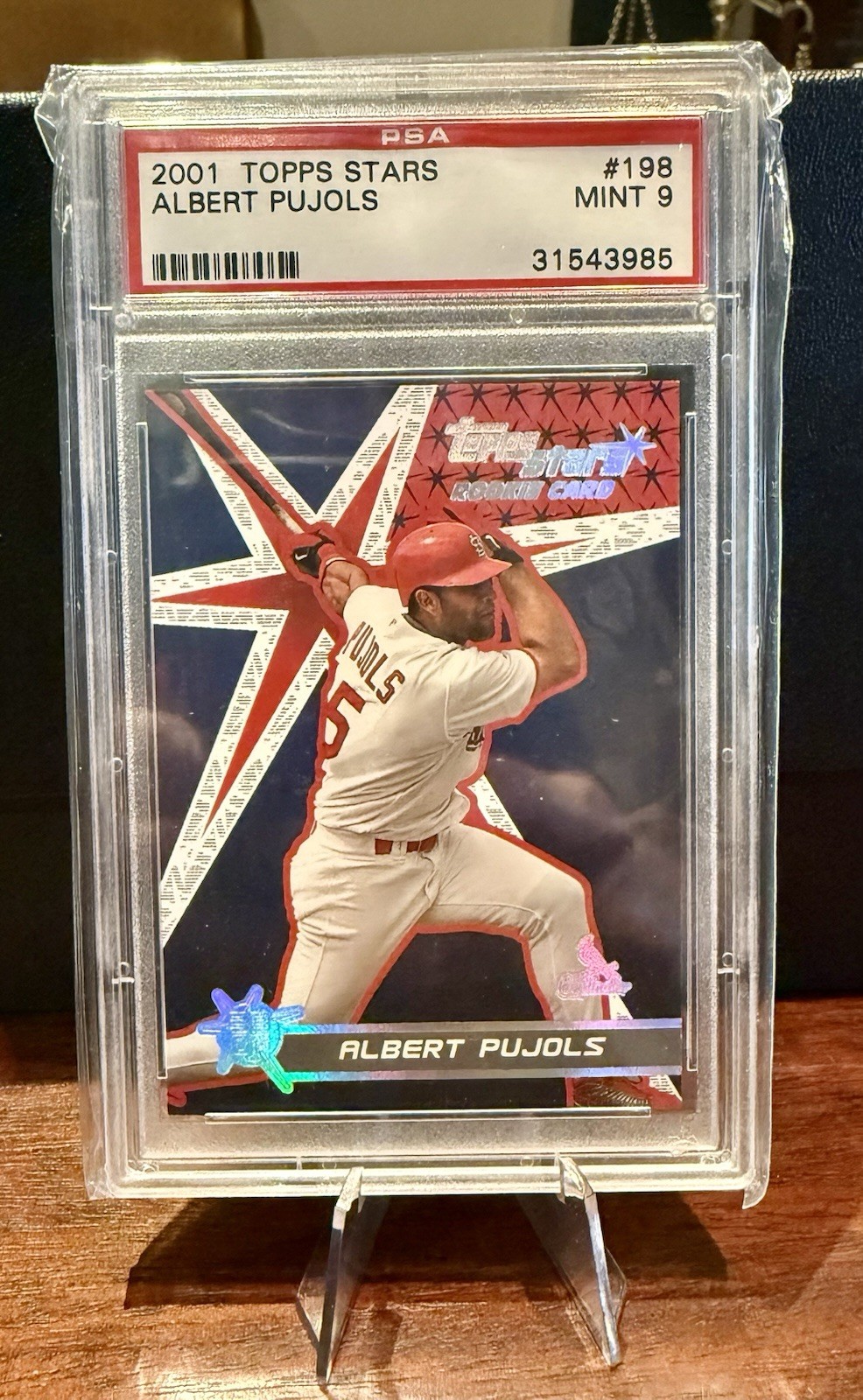 2001 Topps Stars Albert Pujols #198 Rookie (RC) - PSA 9 MT