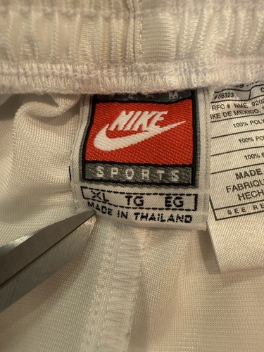 Vintage 90s Nike Tearaway Pants Shiny Wide Leg XL White Y2K Baggy Team - Picture 8 of 18