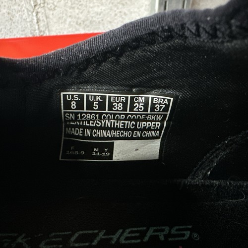 Skechers D'Lites Damen Sneaker Gr. 8 schwarz weiß Air Cooled Memory Foam - Bild 5 von 8