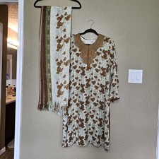 Pakistani 3 Piece Linen Kameez Shalwar Shawl Winter Medium