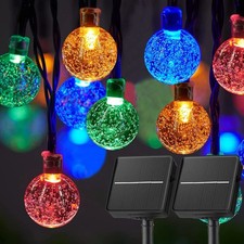 Solar Lights Outdoor Garden, 50 LED 24 ft Garden Lights Solar Powered Waterproof