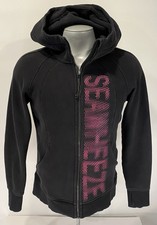 Lululemon SeaWheeze Womens Size 12 Scuba Hoodie Reflective Sweatshirt Black Zip