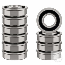10 Pack Flanged Ball Bearing ID 1/2" x OD 1-1/8", Suitable for Lawn Mower,