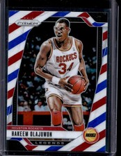 2024-25 Panini Prizm Hakeem Olajuwon Red, White and Blue #296 Rockets