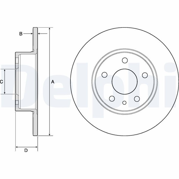 2X Delphi Bremsscheibe BG2386 FüR Alfa Romeo Fiat Lancia-image