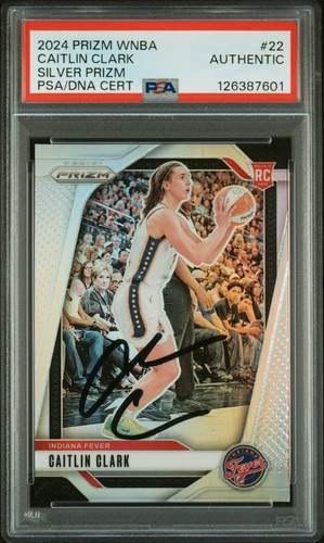 2024 PANINI PRIZM WNBA SILVER PRIZM CAITLIN CLARK PSA AUTHENTIC AUTO AUTHENTIC