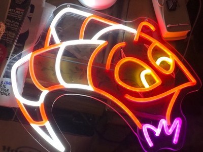 Blitzo Helluva Boss Neon 3D Wall Art  USB Light Up Wall Light 15 X 13 New In Box