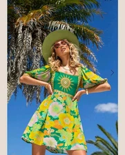 Nine Lives Bazaar Daisy Mini Dress 16 AUS