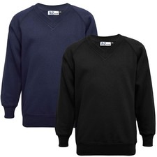 Kids Girls Boys Scouts School Uniform V Neck Jumper Long Sleeves Sweatshirt 9-14