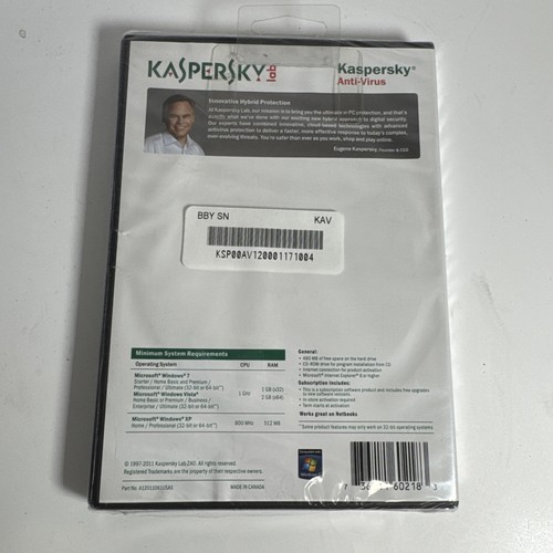 KASPERSLab Anti-Virus Protection PC Computer Security Software - NEW - Picture 4 of 7