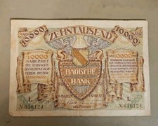 1923 Germany 10000 Mark Note