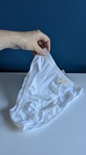 VTG Victoria's Secret 100 Cotton White Hi Leg Bikini Panties Sz S NWT RARE 1998