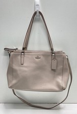 Coach Light Pink Crossgrain Leather Christie Carryall Shoulder Bag Satchel