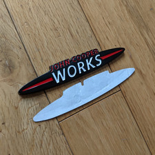 F56 MINI Cooper S JCW John Cooper Works Black Large Rear Badge 13.5cm