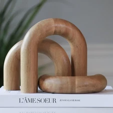 Product Elevations Wooden Arch Decor Set of 3 - Shelf Decor Aesthetic for Cof...