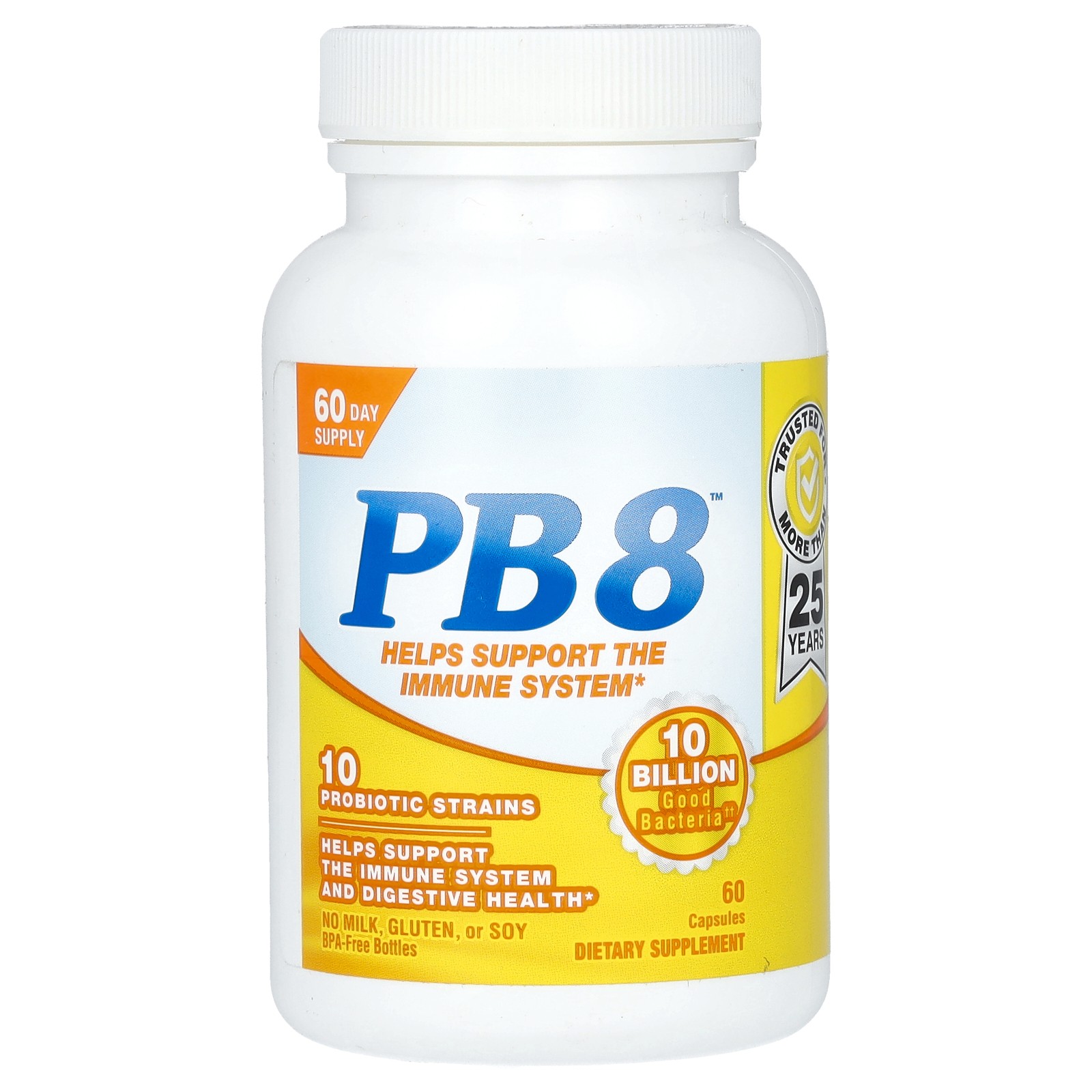 Nutrition Now PB 8 Immune Support 60 капсул без бисфенола-а, молочных продуктов и глютена