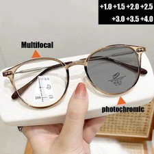 Bifocal Mutifocal Reading Glasses Vintage Progressive Luxury Eyewear Men Women
