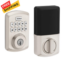 Kwikset Powerbolt 250 10-Button Keypad Satin Transitional, Nickel 